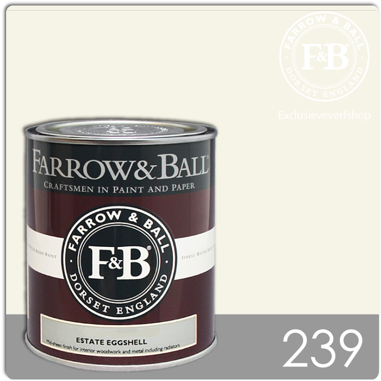 Farrow and Ball Estate Eggshell 750 ml No. 239 wimborne white www.colorstore.nl